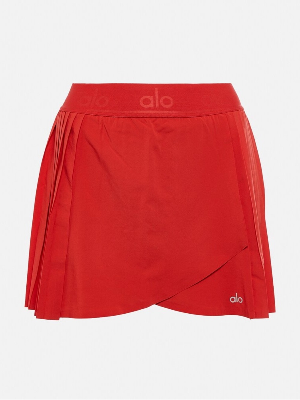 ALO Yoga Aces Red Pleated Tennis Skirt L